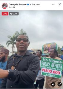 Sowore leads Police Protest in Nigeria